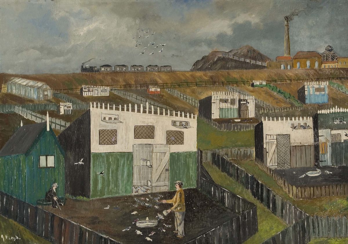 Pigeon Crees by Jimmy Floyd, 1938. Oil on Wallboard © Ashington Group Trustees.